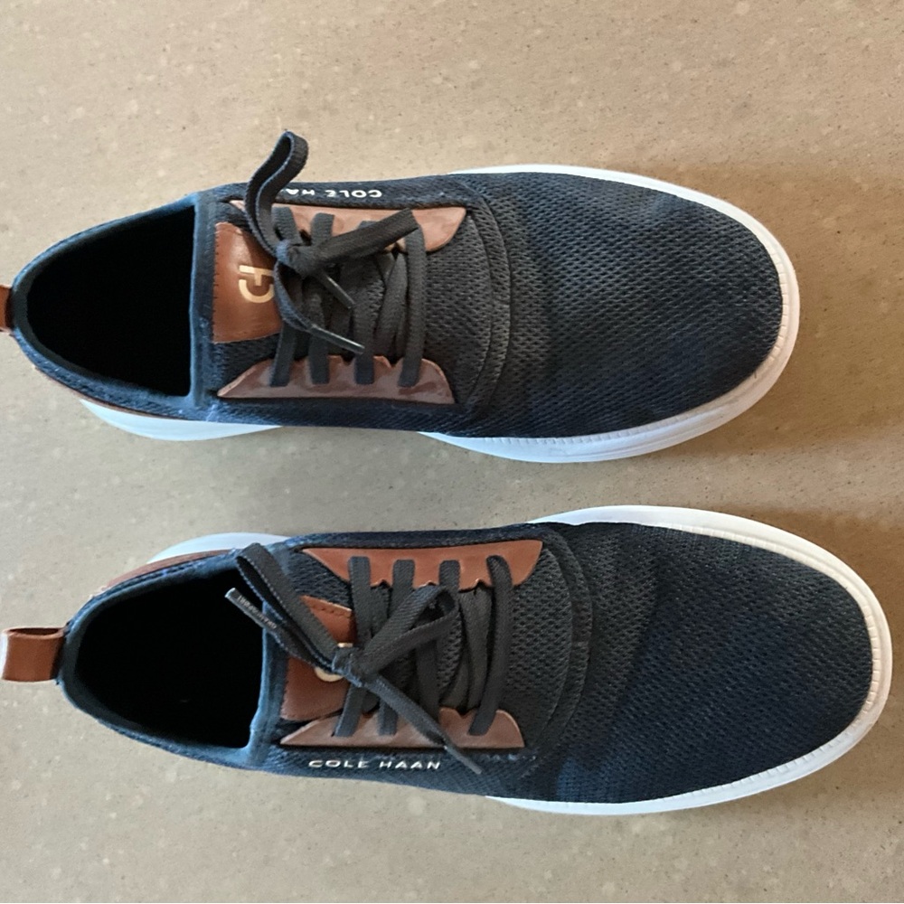 Cole Haan GrandSport Navy and Brown Sneakers